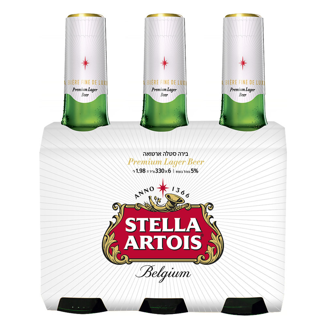 בירה סטלה ארטואה (6 * 330 מ'ל)