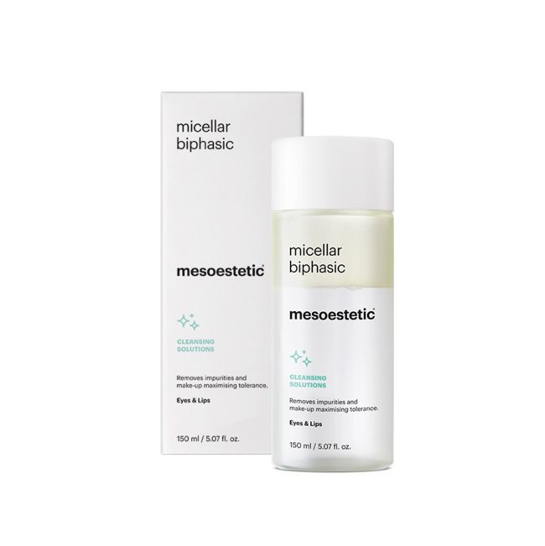 Mesoestetic Micellar Biphasic 150 מ״ל – אריזת המוצר