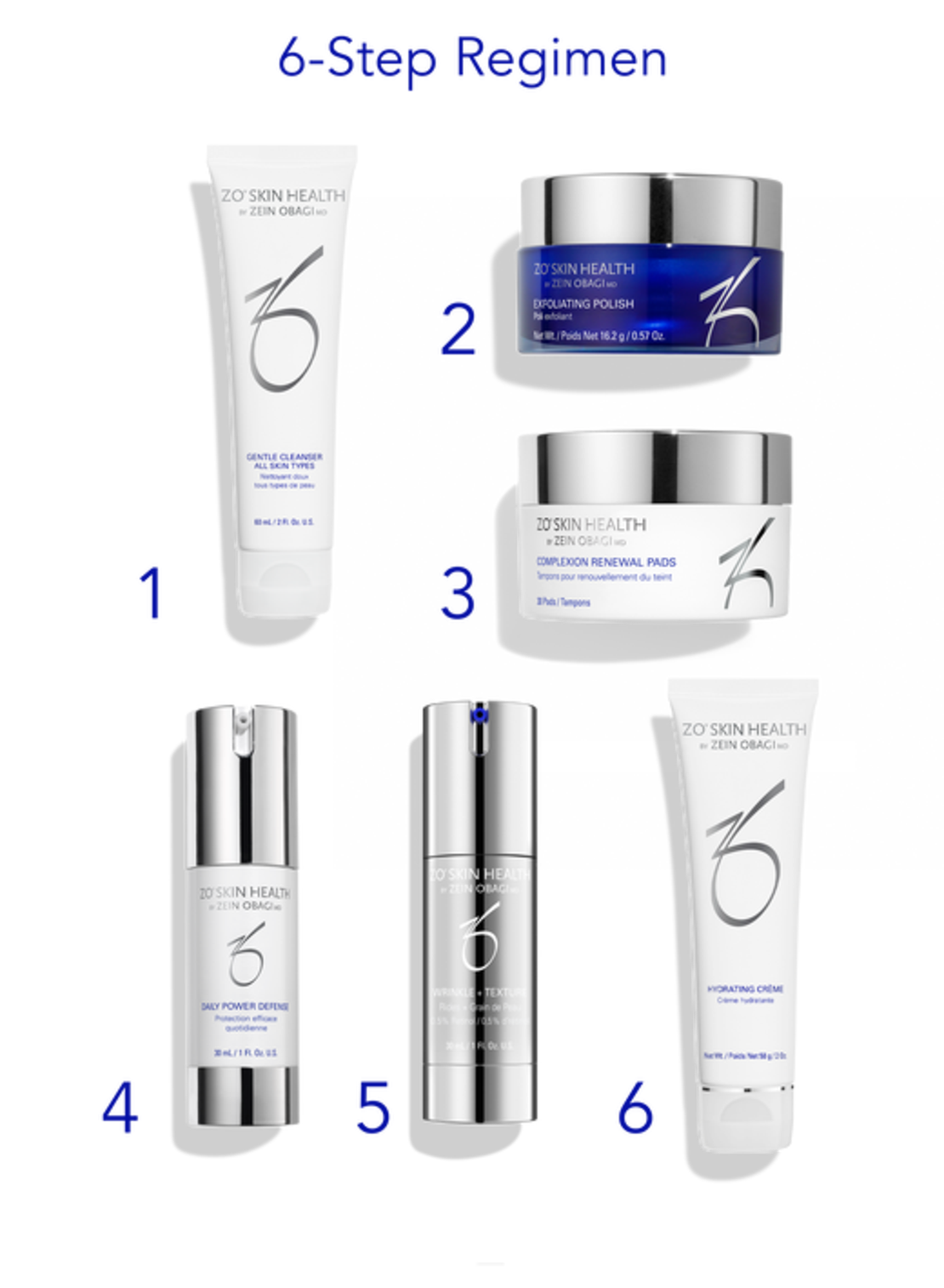 ערכת אנטי־אייג'ינג ZO Skin Health עם רטינול, הכוללת 6 מוצרים לטיפול בקמטים, מרקם וגוון עור לא אחיד