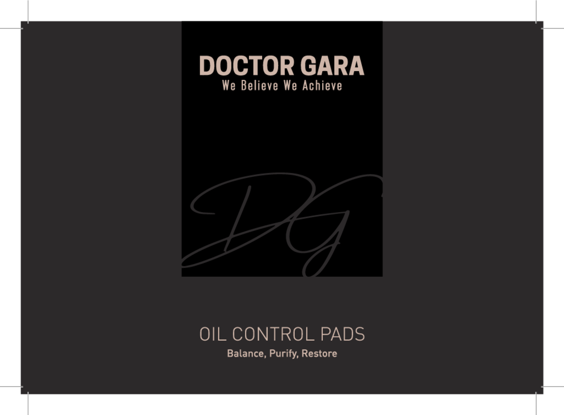 DG-OIL CONTROL PADS פדים ד''ר גרה