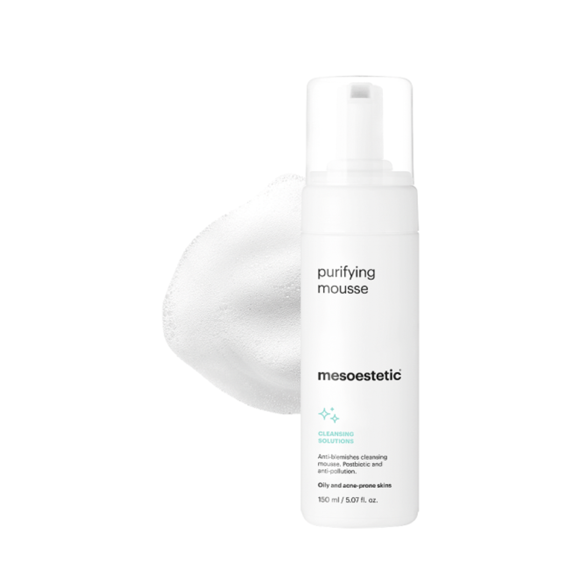 Mesoestetic Purifying Mousse 150 מ״ל – אריזת המוצר