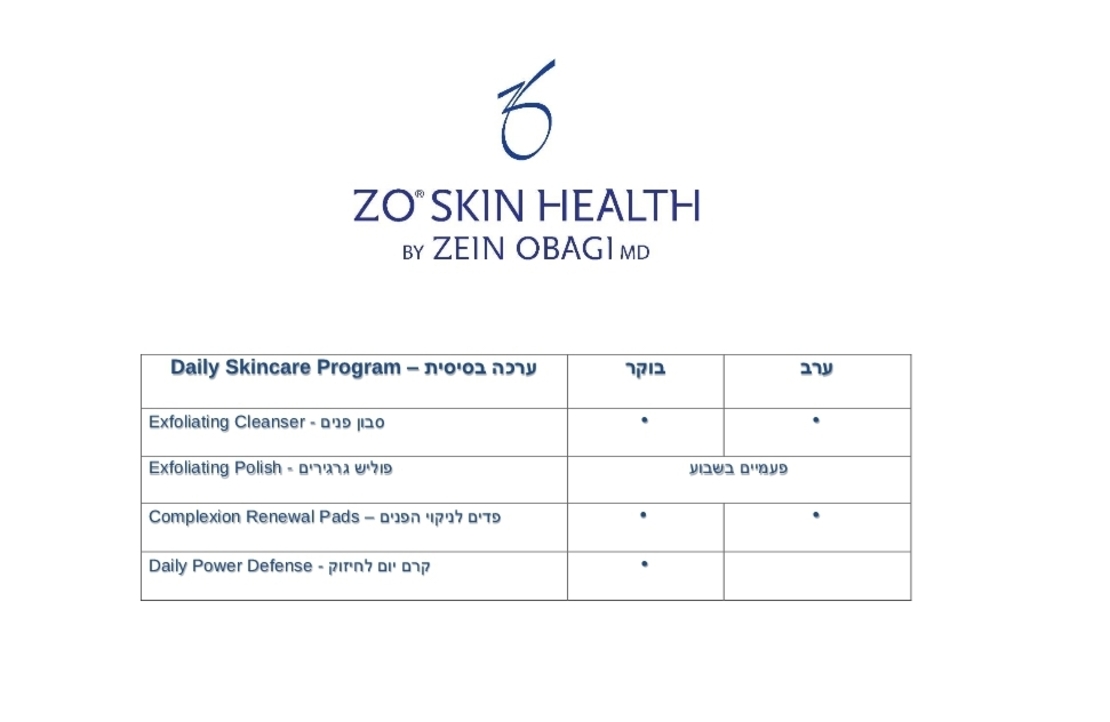 DAILY SKIN CARE PROGRAM ZO SKIN-ערכת קרמים בסיסית