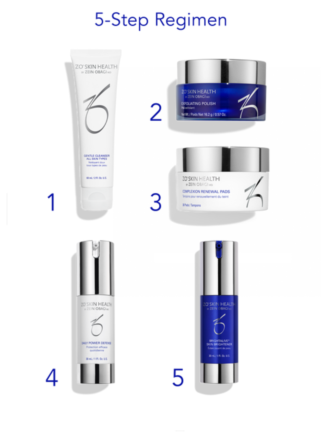 ערכת הבהרה ואחידות גוון העור ZO Skin Health עם 5 מוצרי טיפוח  שם ייחודי לקישור