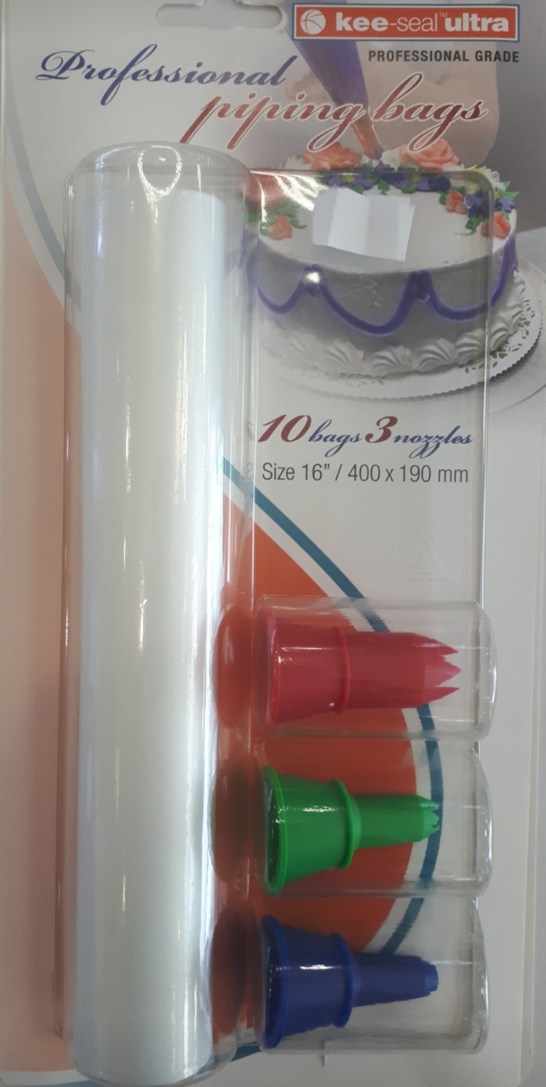 שקיות זילוף KEE SEAL עם 3 צנתרים, 10 יחידות