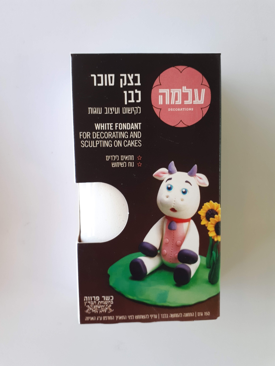 בצק סוכר לבן 150 גרם עלמה