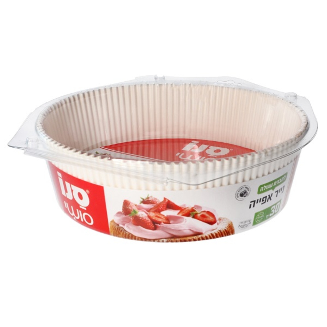 סנו סושי - 30 ניירות אפייה מותאמים לתבנית עגולה