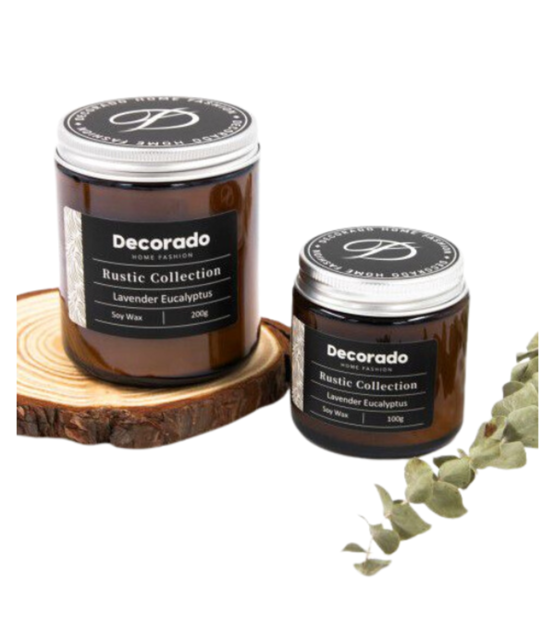 נר סויה רוסטיק LAVENDER EUCALYPTUS