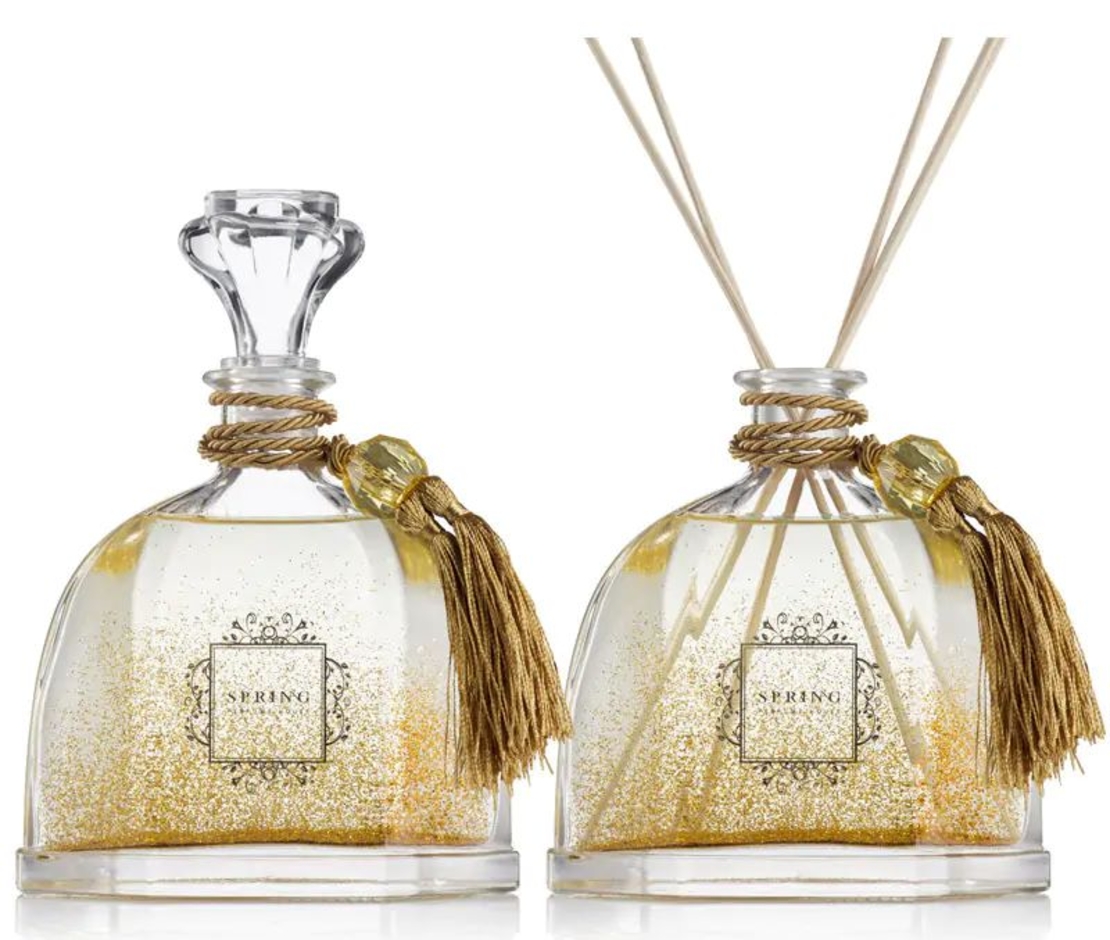 מפיץ ריח גדול FRENCH MUSK עיצוב נצנץ זהב 300 ml