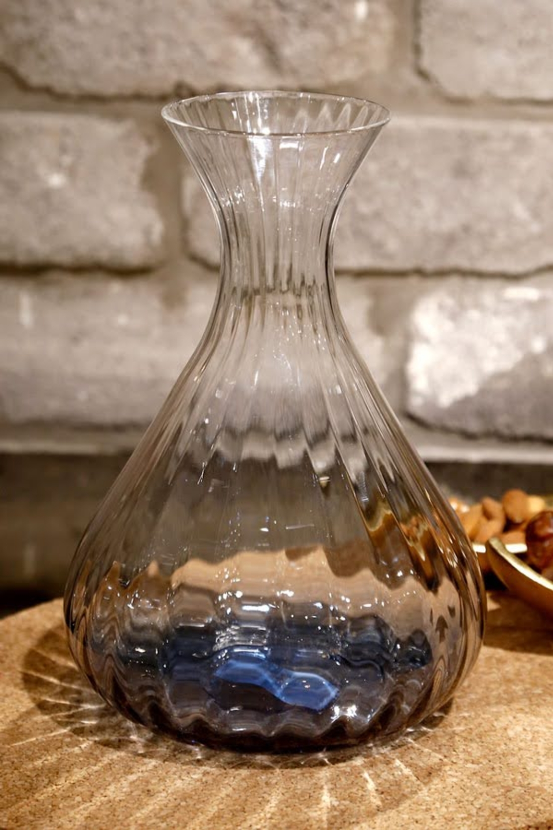 דיקנטר 1300ML זכוכית בשילוב כחול
