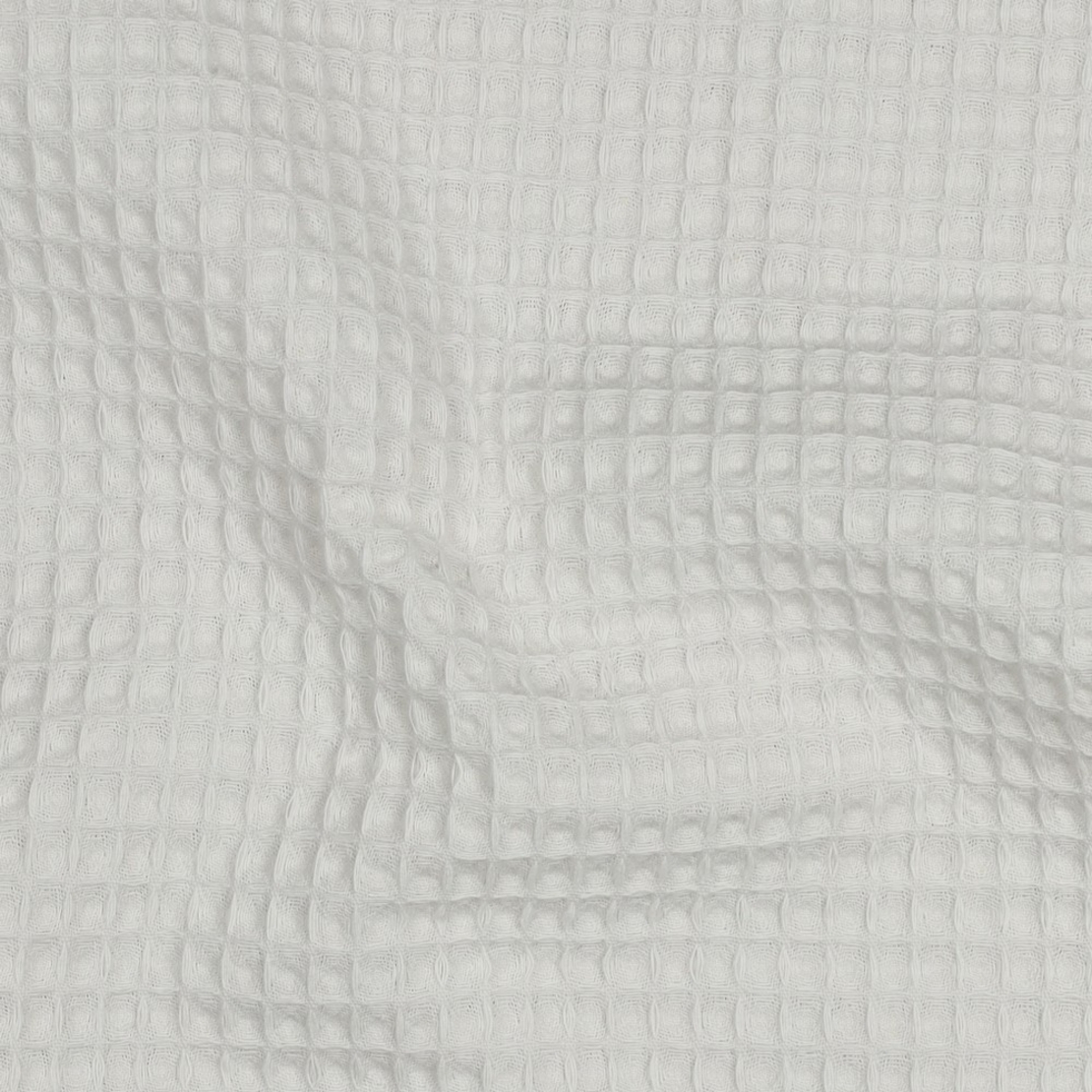 אריג פיקה וופל אורגני צבע לבן