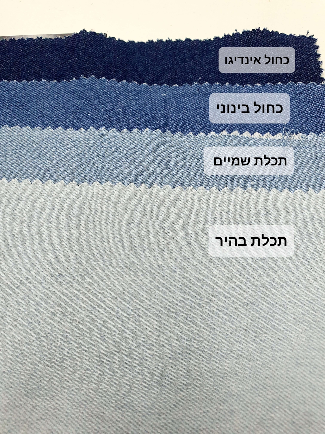 אריג גינס מכובס דיזל צבע תכלת בהיר