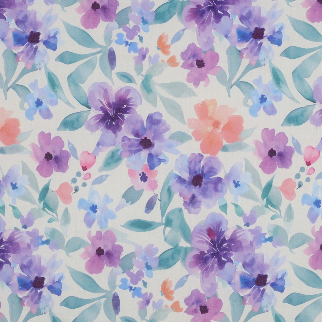 אריג כותנה וואל דפוס פרחים סגלגלים דיגיטלי