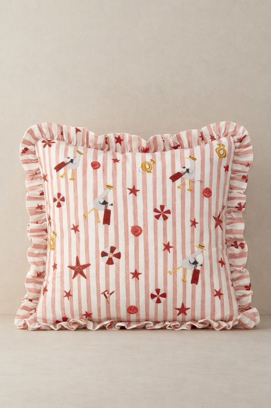 אריג כותנה דפוס אווזים בחופשה