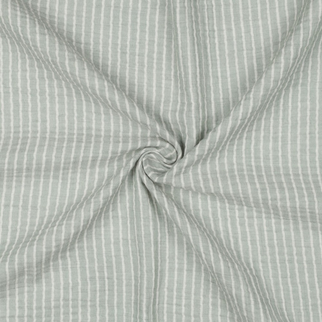 אריג דאבל טטרה דפוס פסים על רקע ירוק