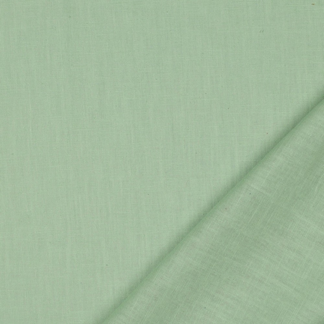 אריג פשתן מכובס צבע ירוק בהיר