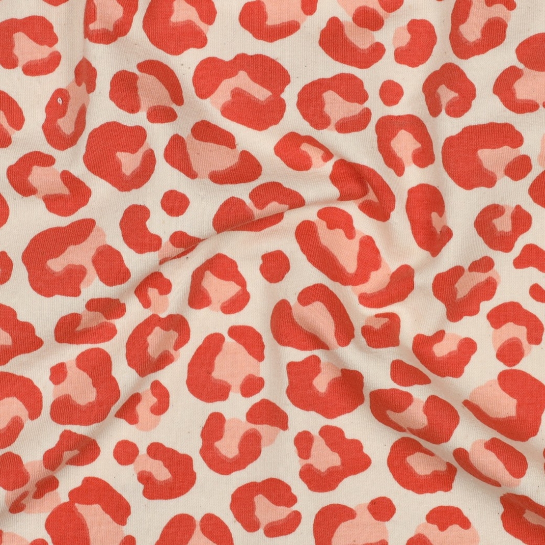 בד פוטר דפוס מנומר גווני כתום בז