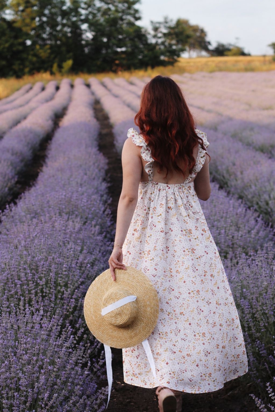 אריג כותנה נופים דפוס פרחים דיגיטלי