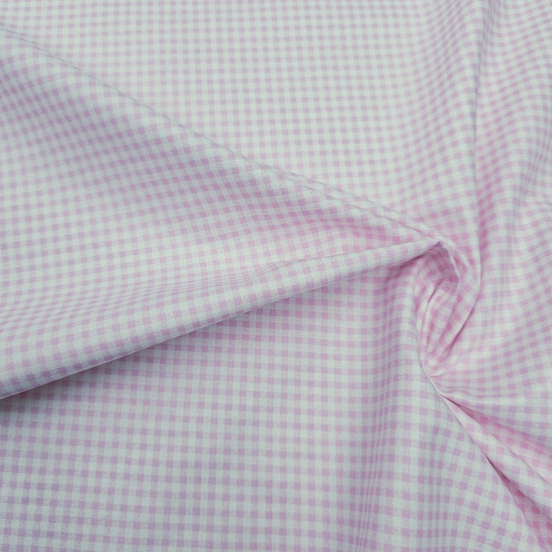 אריג כותנה פפיטה ורוד לבן