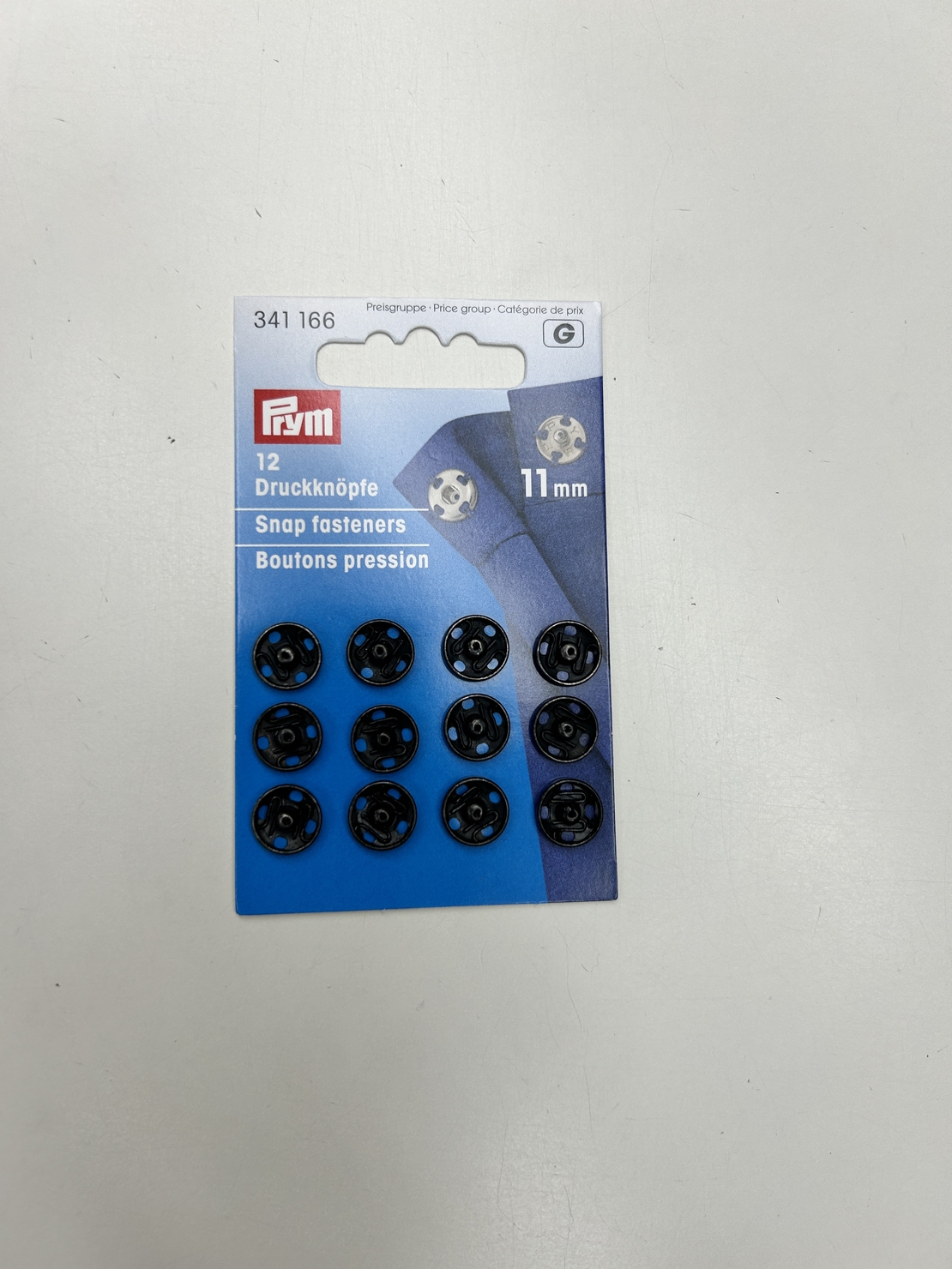 תיקתקים צבע שחור 11 ממ prym