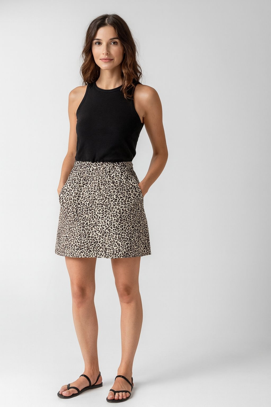 אריג כותנה דפוס מנומר