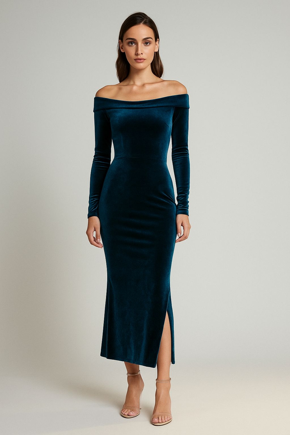 קטיפה קוריאנית צבע פטרול