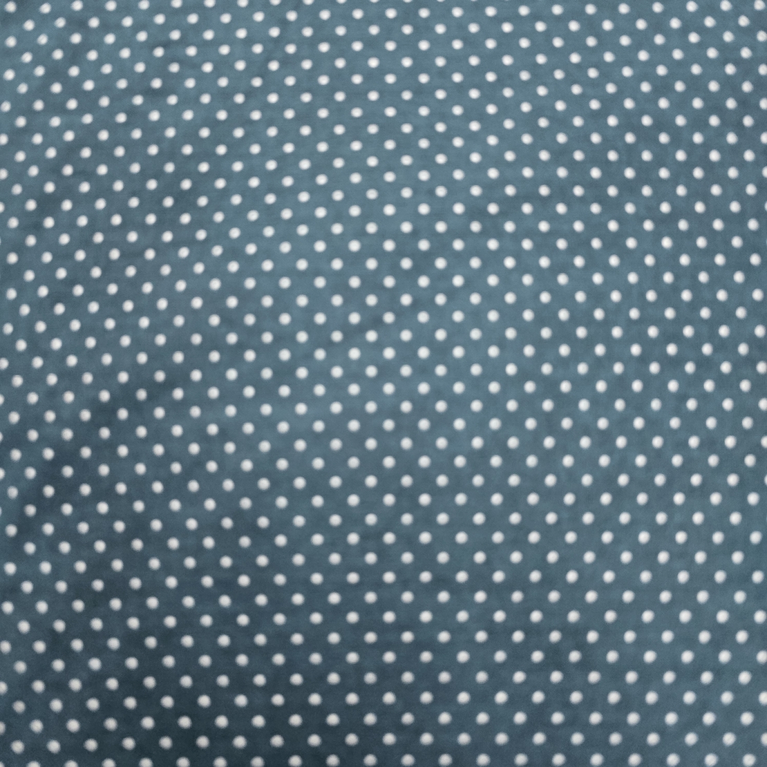 אריג כותנה דפוס נקודות סיכה על רקע פטרול