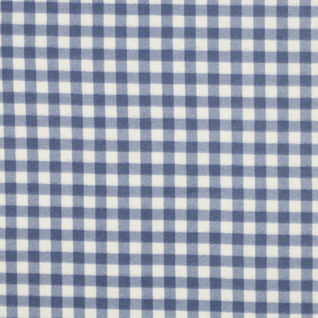 אריג פלנל משבצות כחול לבן