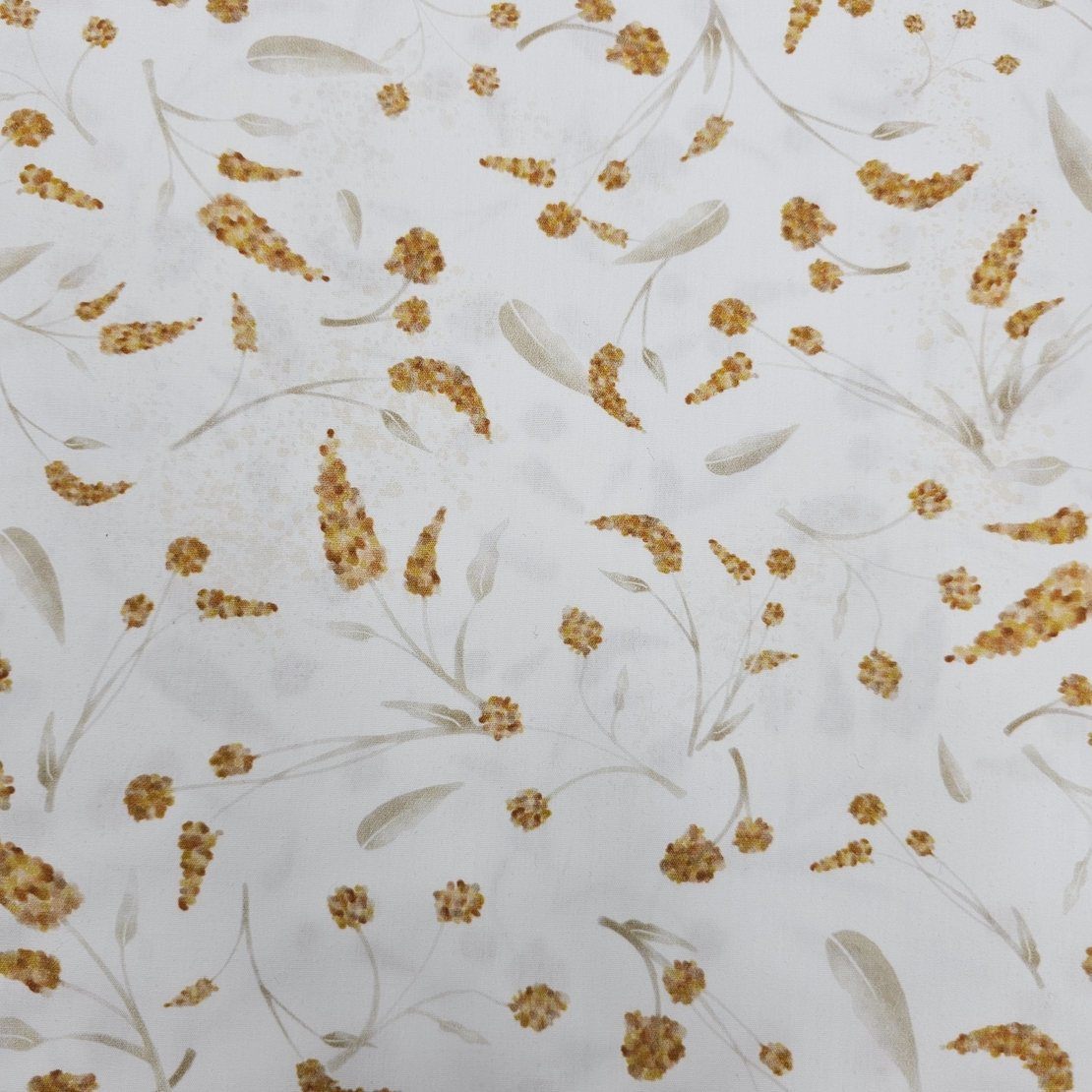 אריג כותנה דפוס פריחת סתיו עדינה