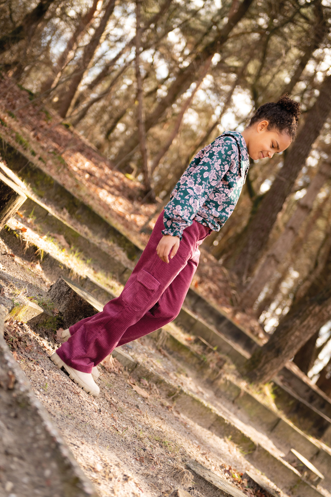 אריג קורדרוי מכובס פס רחב צבע בורדו