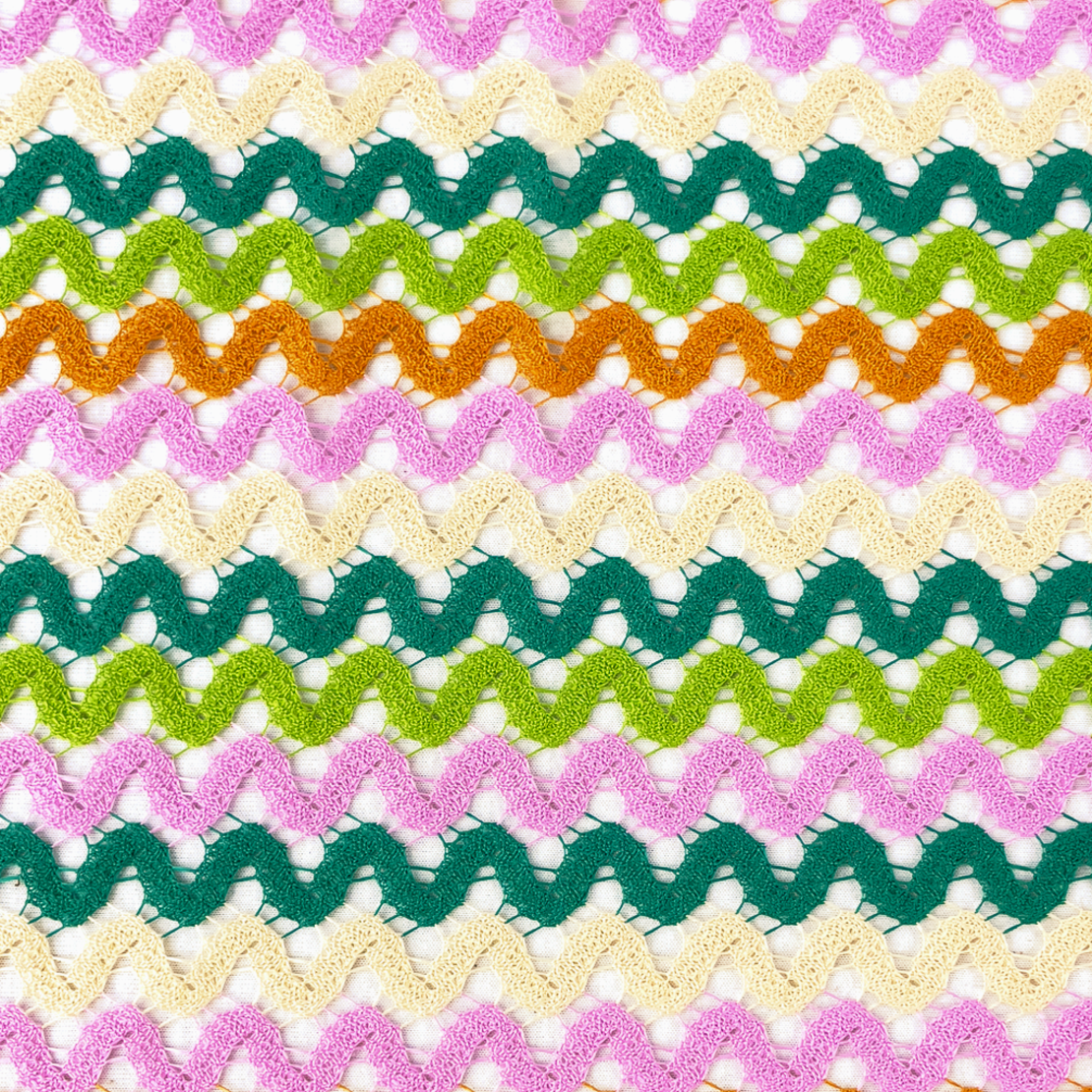 רשת קרושה דוגמת זיגזג צבעוני