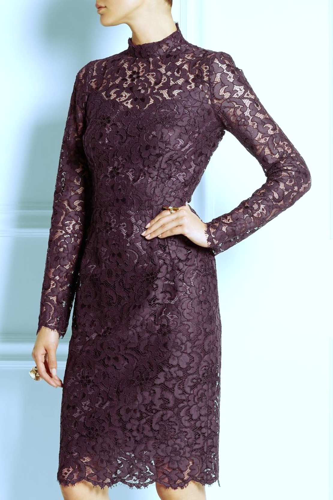 תחרה לייקרה צבע חציל