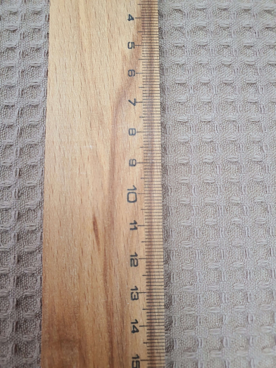 אריג פיקה וופל אורגני צבע כרמל