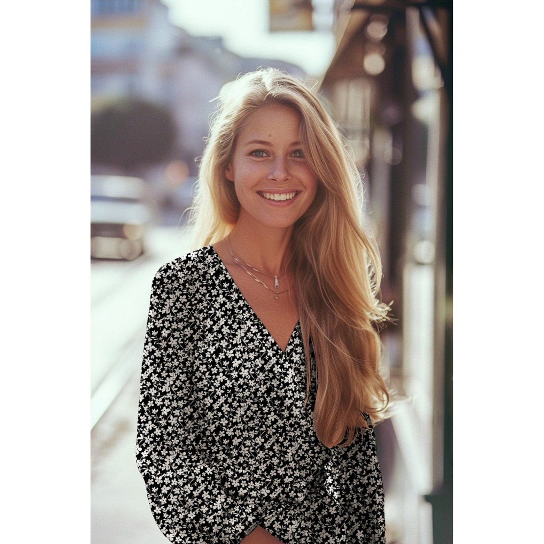 אריג ויסקוזה דפוס פרחים קטנים גווני שחור לבן דגם חן