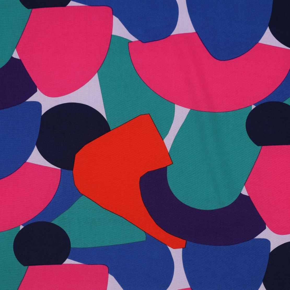 אריג ויסקוזה ECOVERO דפוס צורות גאומטריות