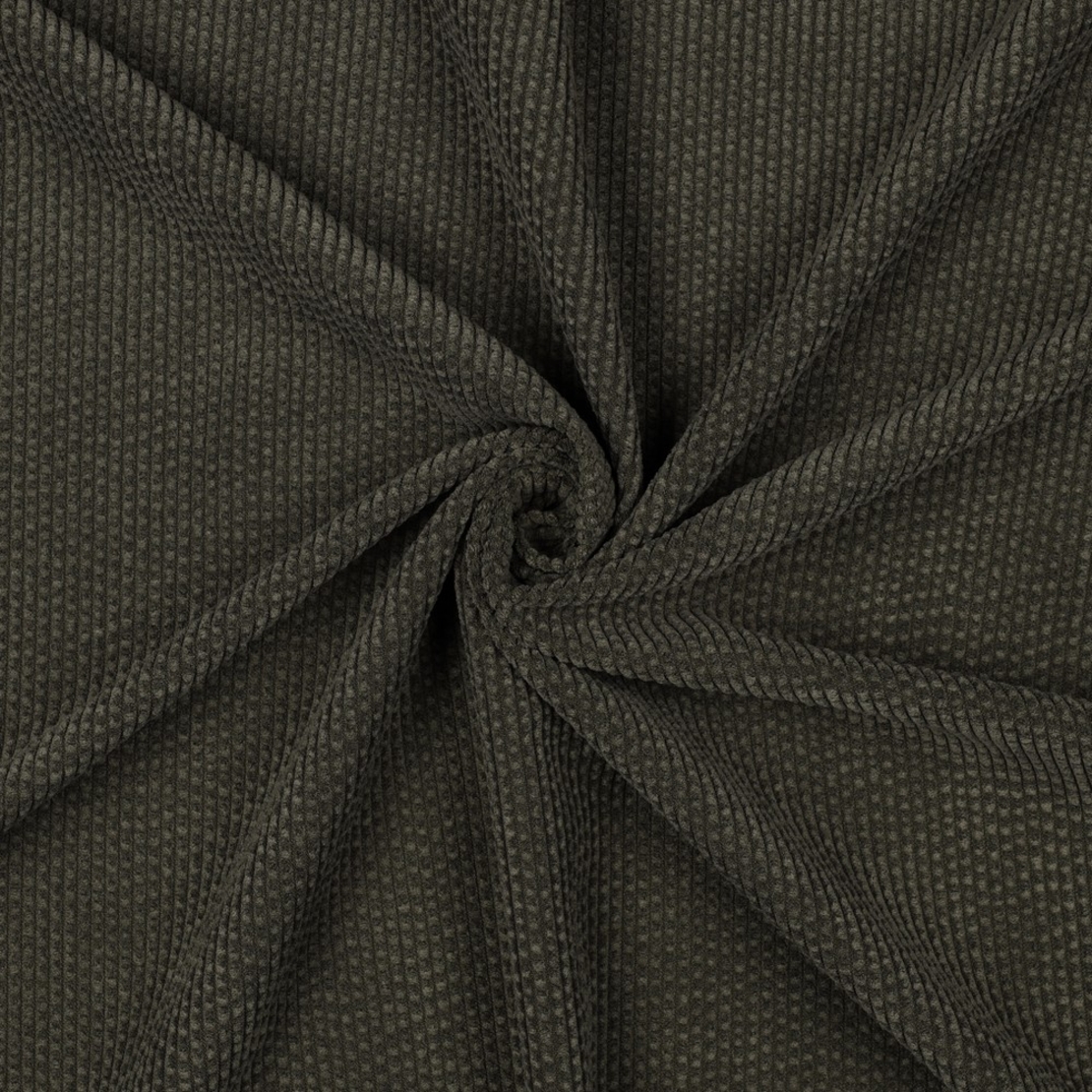 אריג קורדרוי באבלס צבע ירוק זית