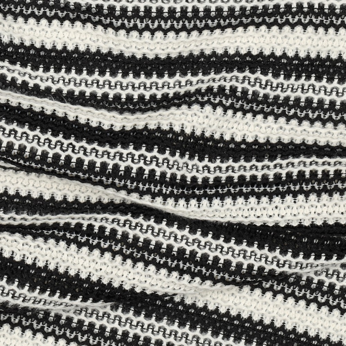 תחרה קרושה פסים גווני שחור ושמנת