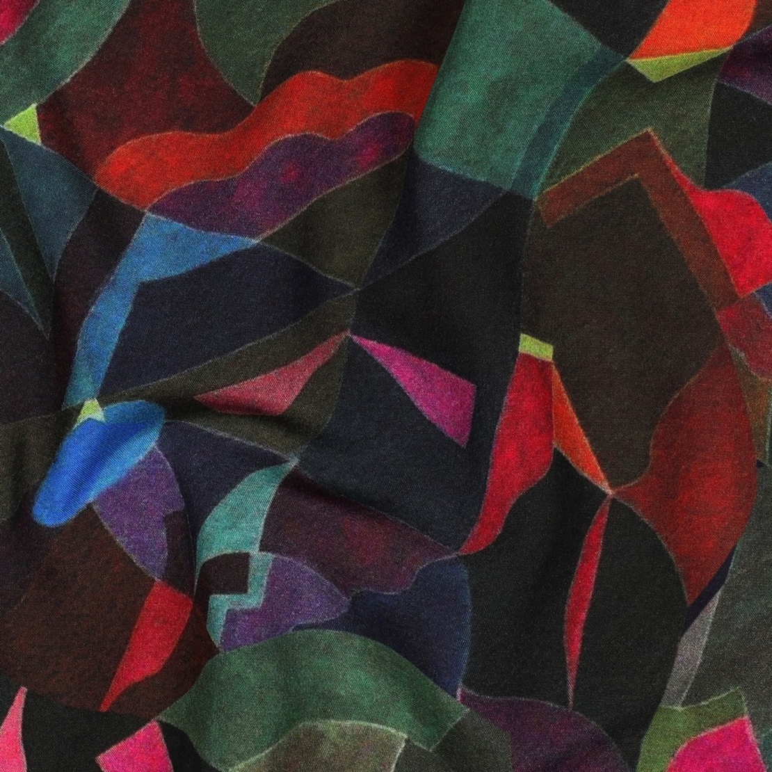 אריג ויסקוזה ECOVERO דפוס אמורפי מולטיקולור