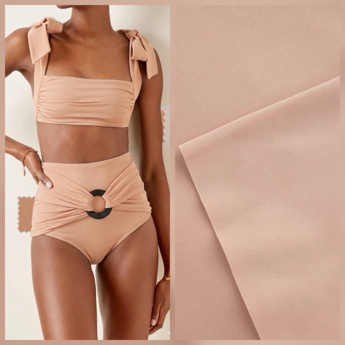 לייקרה בגד ים צבע גוף דגם malaga