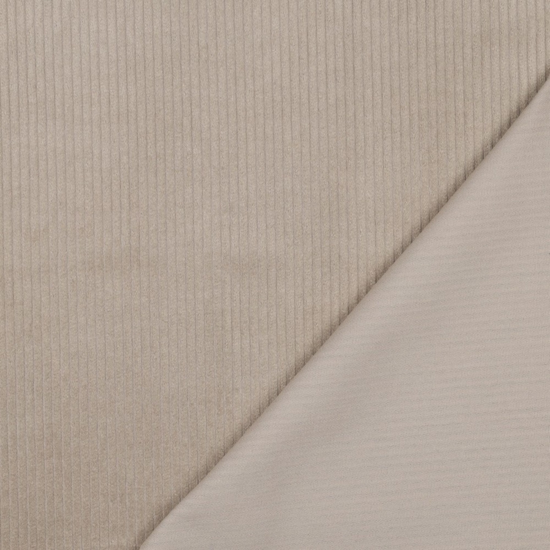 אריג קורדרוי מכובס פס רחב צבע חול