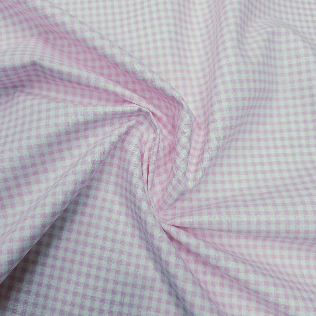 אריג כותנה פפיטה ורוד לבן