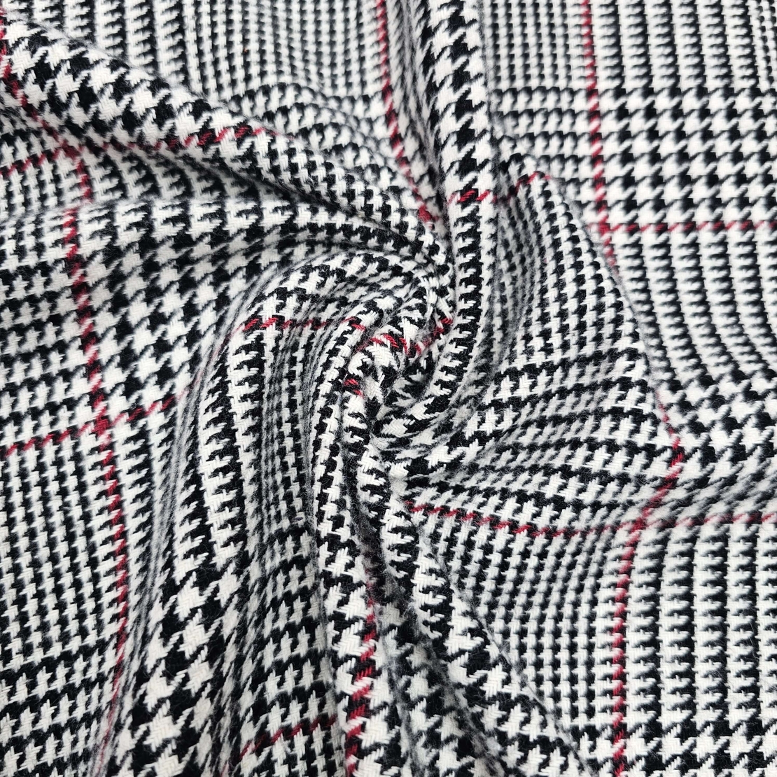 אריג צמר משבצות בסגנון צרפתי