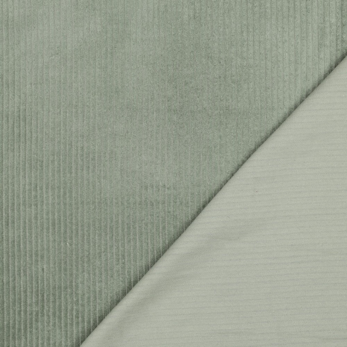 אריג קורדרוי מכובס פס רחב צבע ירוק מרווה