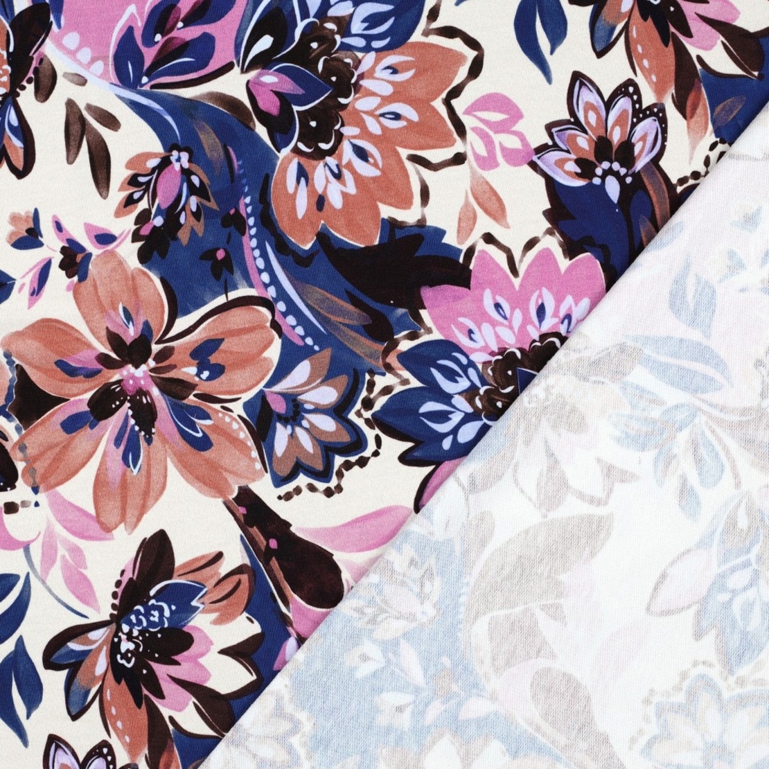 פרנץ טרי דפוס פרחים דיגיטלי על רקע אופוייט דגם רותם