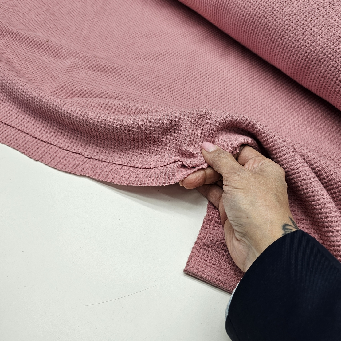 סריג וופל צבע ורוד עתיק דגם איזבל