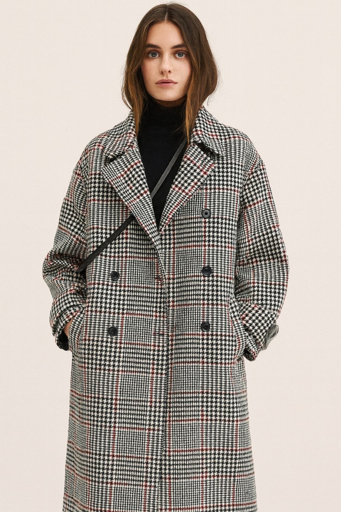 אריג צמר משבצות בסגנון צרפתי