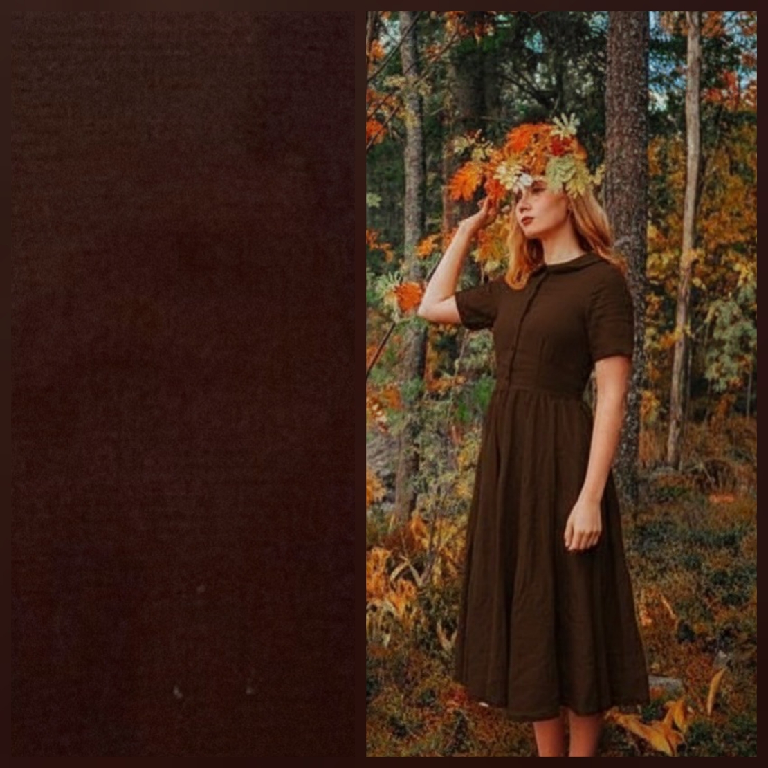 אריג ויסקוזה צבע חום עמוק