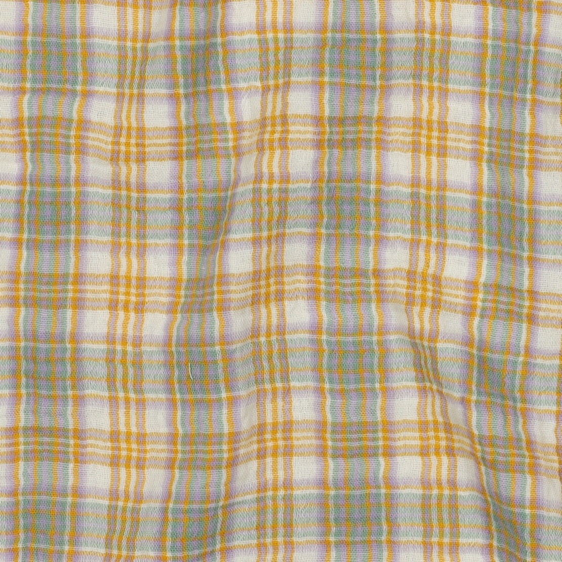 אריג דאבל טטרה משובץ דו צדדי בגווני אביב