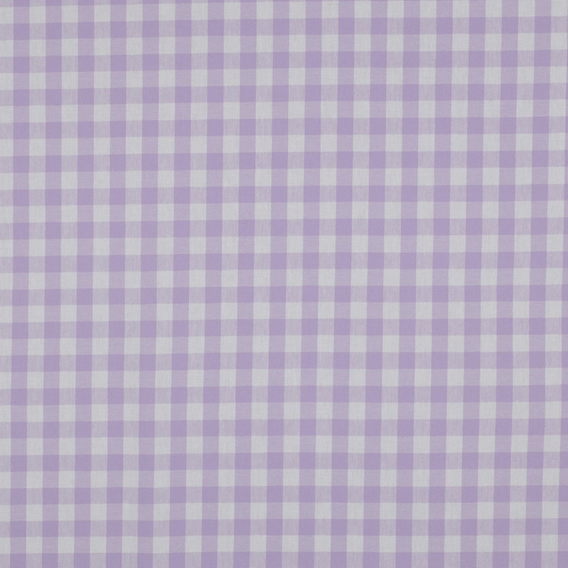 אריג כותנה דפוס משבצות לילך לבן