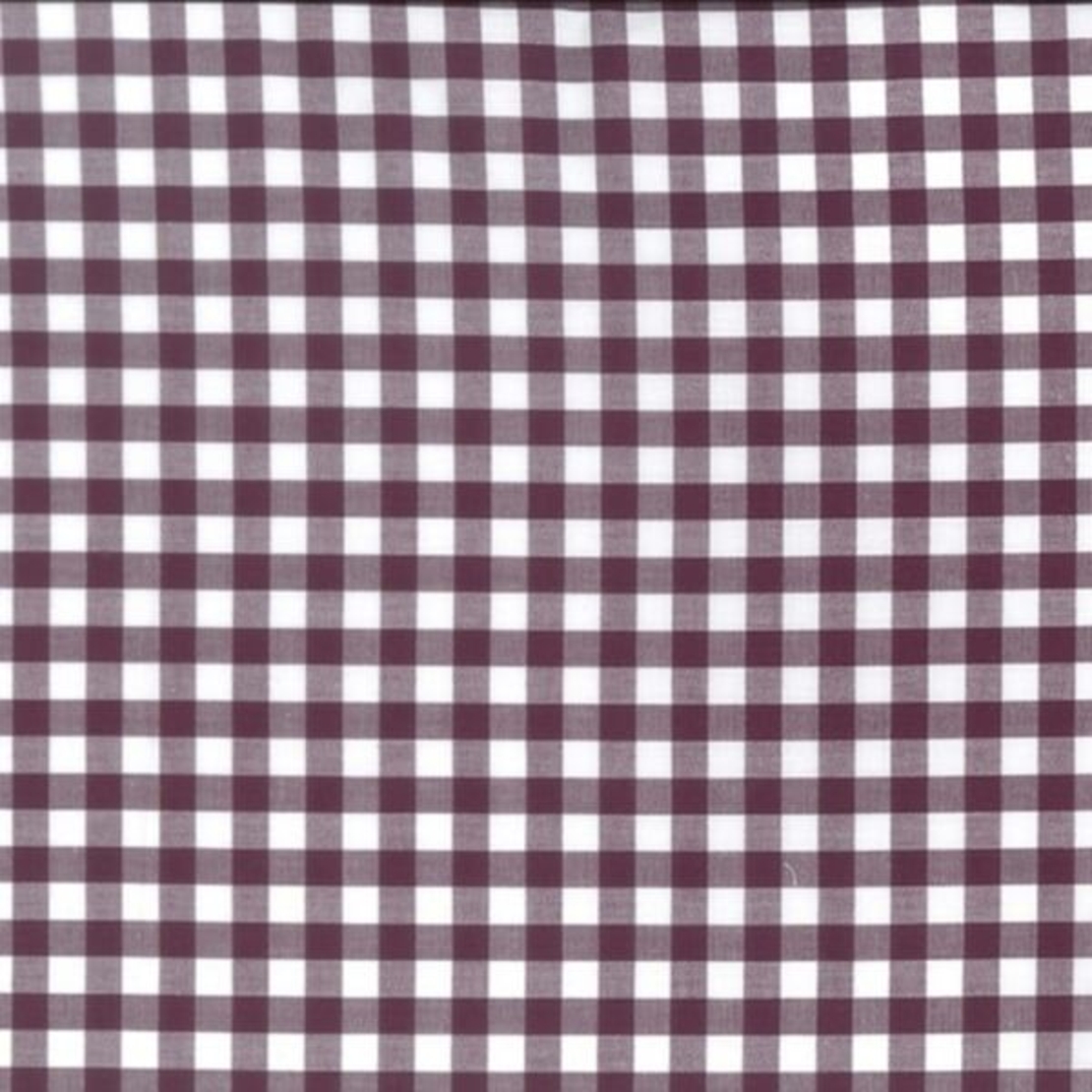 אריג כותנה משבצות לבן חציל