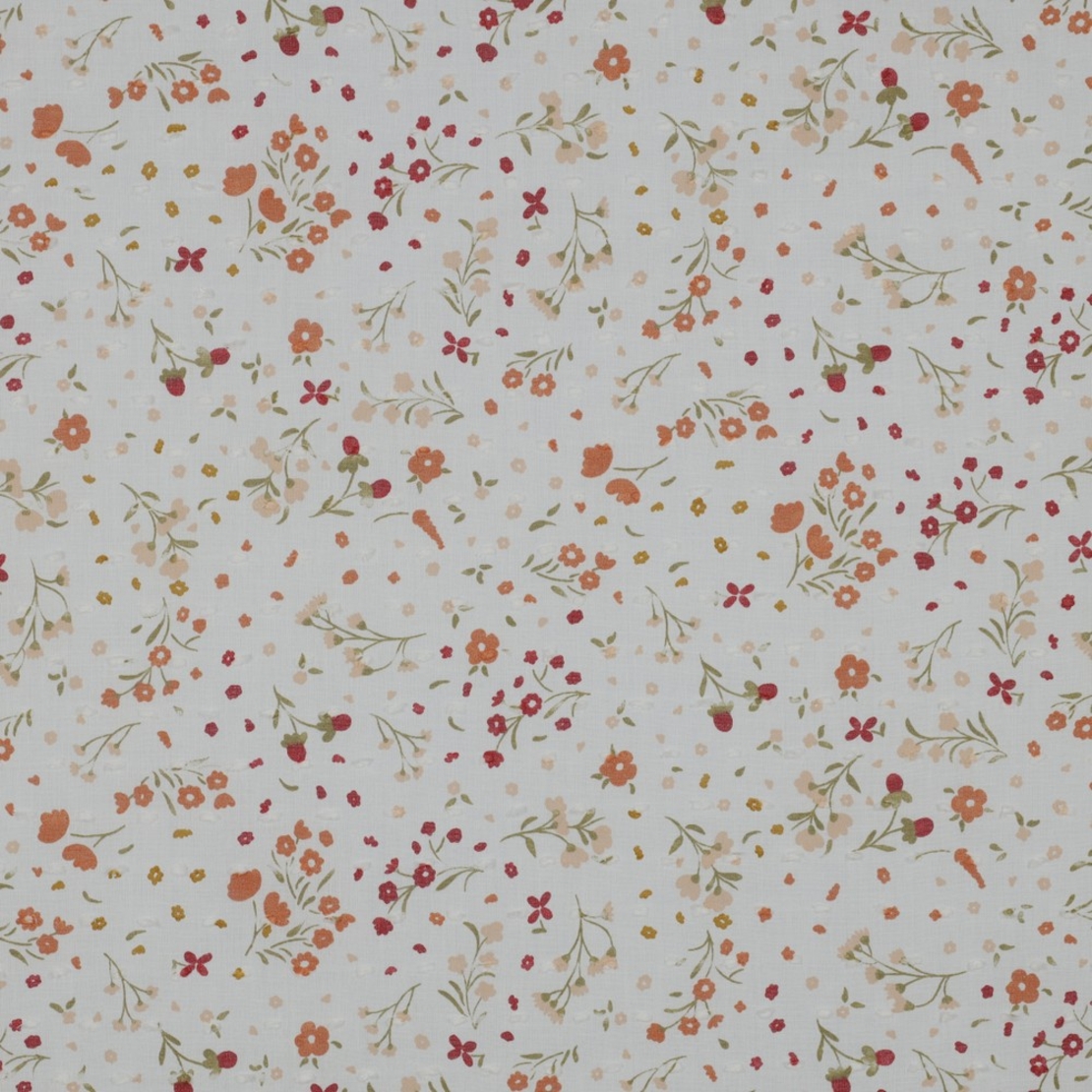 אריג כותנה נופים דפוס פרחים דיגיטלי